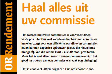 Haal alles uit uw commissie - OR Rendement - Schateiland