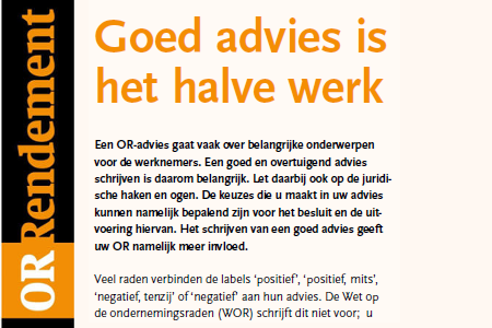 Goed advies is het halve werk ORrendement Schateiland